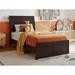 Valencia Solid Wood Low Profile Sleigh Platform Bed with Matching Footboard