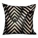 Plutus Black Geometric Luxury Outdoor/Indoor Decorative Throw Pillow