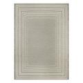 Better Homes & Gardens Woven Border 7â€™ x 10â€™ Outdoor Rug - Polypropylene/Polyester - Gray