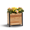 Cedar Planters 100% Canadian Cedar Wood Raised - Elevated Garden Bed for gardening - planter to grow herbs flowers vegetables indoor outdoor patio balcony deck - plant pots planters 18 x 24 x 24