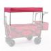 BESHOM Awning Canopy for Garden Wagon Sun Shade Cover for Trolley Cart Red