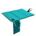 Outdoor Folding Heated Camping-Seat Cushion Upholstered Portable Stadium Cushion Peacock blue