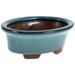 Glazed Ceramic Bonsai Pot Small Glazed Pot Ceramic Flower Planter for Table Centerpieces and Windowsill Decor ( Round )