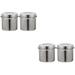 4 Pcs Cotton Ball Container Stainless Jar with Lid Metal Disinfection Jar Lidded Sterilization Holder