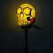 Fnochy Garden Lights Glass Halloween Solar Skull Headlamp Terrifying And Funny Insertion Lamp Resin Holiday Decoration Prop Decoration Courtyard Lamp