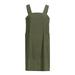 Prolriy Dresses for Women 2023 Pinafore Apron Work Women Cotton Dress Garden Pinafore Womens Dresses Army Green M