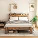 Platform Bed Frame with Storage LED Light Headboard and 2 USB, King/Full/Queen Bed