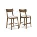 Wooden Counter Height 5-pc Dining Set Square Table w/ 4 Dining Chairs