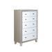 High Glossy Surface Drawers Chest Of White Color