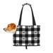 TEQUAN Foldable Dog Purse Carrier Collapsible Cartoon Pet Dog Checked Prints Pet Travel Tote Bag for Small Dog Cat Puppy Waterproof Dog Soft-Sided Carriers