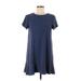 The Fifth Label Casual Dress - Shift: Blue Solid Dresses - Women's Size Small