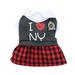 YUHAOTIN Dog Hoodie for Small Dogs Female Spring Summer Dog Plaid Printed Dress College Style Dog Red Plaid Dress Pet Clothes for Small Medium Large Dogs Dog Clothes for Large Dogs Xs Dog Clothes