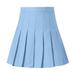 Pgeraug Fall Dresses for Women 2024 High Waist Pleated Mini Skirt Slim Waist Tennis Skirt Dress for Women Sky Blue M