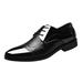 YUHAOTIN Black Leather Tennis Shoes Men Fashion Men Leather Shoes Large Size Casual Low Heel Flat Solid Color British Style Mens Leather Shoes Hiking Mens Leather Shoes Casual