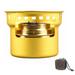 BESHOM Aluminum Alloy Camping Alcohol Stoves Picnic BBQ Furnace Windproof Spirit Stoves Golden