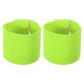 Uxcell 9.4x2.5 Soccer Captain C Armband 2 Pack Nylon Unisex Elastic Band Adjustable for Team Training Bright Green