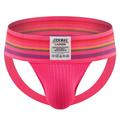 RPVATI Man Thong Underwear Comfortable G-string Solid Color Jockstrap Mens Briefs Underwear and Sexy Breathable Low Rise Soft Thongs Hot Pink L