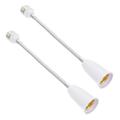 E27 Bulb Extensions 2pcs Flexible E27 to E27 Light Bulb Socket Extender Light Converters Extensions