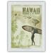 Hawaiian Surfer - Hawaii Paradise of the Pacific - Vintage Travel Poster by Wade Koniakowsky - Japanese Unryu Rice Paper Art Print (Unframed) 12 x 16 in