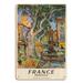 Provence France French National Railways Market in Aix en Provence - Vintage Travel Poster by AndrÃ© Planson c.1957 - 8 x 12 inch Vintage Wood Art Sign