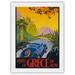 Visitez la GrÃ¨ce en Auto (Visit Greece by Car) - Automobile et Touring Club de GrÃ¨ce (Automobile Touring Club) - Vintage Travel Poster c.1930s - Japanese Unryu Rice Paper Art Print 24 x 32 in