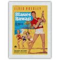 Elvis Presley in Blaues (Blue) Hawaii - Vintage Film Movie Poster by Rolf Goetze c.1961 - Japanese Unryu Rice Paper Art Print (Unframed) 12 x 16 in