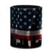 OWNTA Vintage Bronx-New York City American Flag Pattern PVC Leather Cylinder Pen Holder - Pencil Organizer and Desk Pencil Holder Lined with Flannel 3.9x3.1 Inches