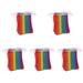 190 Pcs 14x21cm Rainbow Flag LGBT Pride Flag Colorful Human Rights Gay Lesbian Pride Flag LGBT Flag Banner Transgender Pride Flag