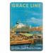 Caribbean - South America Cruises - Willemstad Harbour CuraÃ§ao - Grace Line - Vintage Ocean Liner Travel Poster by Carl G Evers c.1957 - 8 x 12 inch Vintage Wood Art Sign