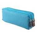 Ozmmyan Extended Multi-layer Stationery Bag Three-layer Pencil Case Small Fresh Candy Color Three-layer Pencil Box School Supplies Blue Back to School Savings