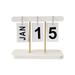 BELLZELY Holiday Time Decor Clearance Wooden Perpetual Desk Calendar Flip Calender For Desk Office Decor Creative Month Date Display For Women Home Office Desktop Accessories Photo Props