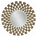 Silver Leaf Finish Decorative Starburst Mirror - 48 diam. in.