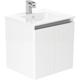 Newland Double Door Wall Hung Vanity Unit With Basin Gloss 500mm in White MFC