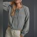 Anthropologie Tops | Anthropologie Women’s T.La Moss Green Mara Lace- Up Hoodie Sweatshirt | Color: Green | Size: M