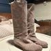 Nine West Shoes | 9 West Suede Light Grey Tall Boots Size 6 | Color: Gray | Size: 6