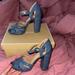 Michael Kors Shoes | Michael Kors Annaliese Denim Platform Heels | Color: Blue | Size: 7