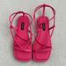 Nine West Shoes | Nwot Nine West Waren Strappy Flat Sandals Pink Size 5.5 | Color: Pink | Size: 5