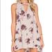 Free People Dresses | Anthro Free People Sz Xs Snap Out Of It Tree Swing Mini Dress Floral V-Neck D004 | Color: Gray/Pink | Size: Xs
