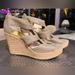 Michael Kors Shoes | Michael Kors Wedge Sandals | Tan And Gold | Size 10 | Color: Gold/Tan | Size: 10