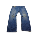Levi's Jeans | Levi's 513 Slim Straight Fit Distressed 5 Pocket Jeans Denim Size 38 By 30 | Color: Blue | Size: 38