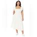 Madewell Dresses | Madewell White Apron Midi Dress Open Tie Back | Color: White | Size: 1x