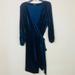 J. Crew Dresses | J. Crew Velvet Wrap Dress Women's 16 Navy Blue Style K0145 | Color: Blue | Size: 16