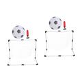 Happyyami Kids Soccer Goal 2 Sets Goal Puzzle Child Equipment Plastic White Soccer Goal Nets