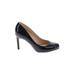 Marc Fisher Heels: Slip-on Stilleto Cocktail Blue Solid Shoes - Women's Size 7 1/2 - Round Toe