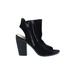Dolce Vita Heels: Black Solid Shoes - Women's Size 8 1/2 - Peep Toe