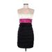 Speechless Cocktail Dress - Sheath Sweetheart Sleeveless: Black Solid Dresses - Women's Size Medium