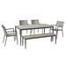 Birch Lane™ Limetta Rectangular 78" Long Outdoor Dining Set Plastic in Black/Brown | Wayfair AA65677DD5804B0BA833302EB020636D