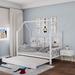 Harper Orchard Saniveieri House type children's bed w/ pull-out bed in White | 71 H x 40.2 W x 75 D in | Wayfair CA6D5C73359947DFA6A881FA16B2A677