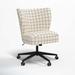 Birch Lane™ Maurice Cotton Office Chair Upholstered in Gray/White/Brown | 36 H x 24 W x 25 D in | Wayfair 50E725FF4FFD443094F71B44D132D9C5