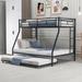 Isabelle & Max™ Ajanae Bunk Bed Metal in Black | 63 H x 96.8 W x 78.1 D in | Wayfair 5D06E2EF5E2F4DA89956BD2BAFC45450